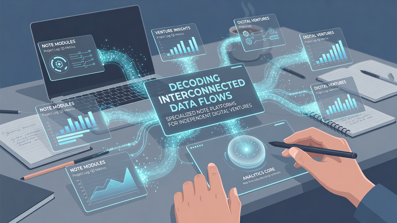 Screenshot of a dashboard illustrating live data synchronization across multiple note categories and connected services