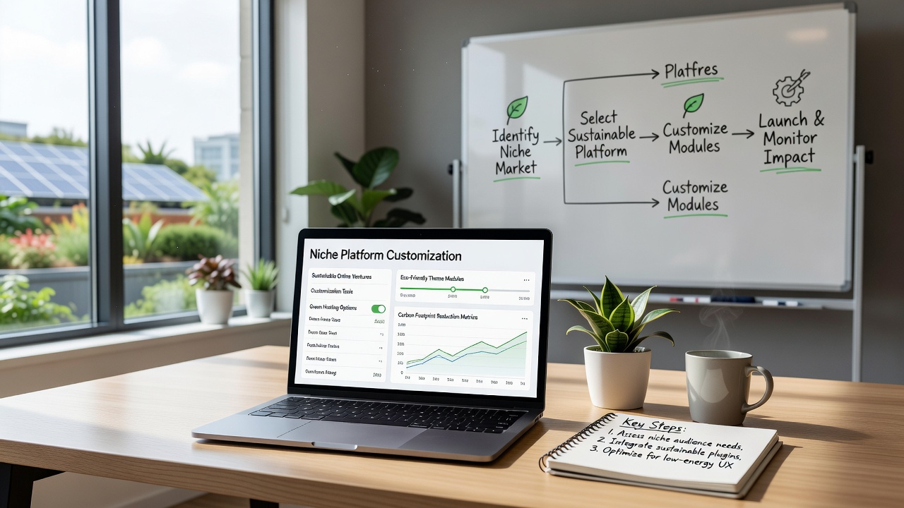 Detailed view of customized dashboard elements supporting sustainable venture operations